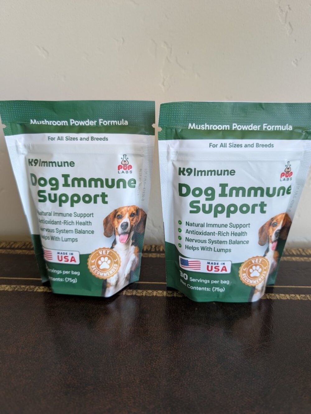 NWT 2 PACKAGES K9 IMMUNE DOG IMMUNE SUPPORT MUSHROOM POWDER FORMULA